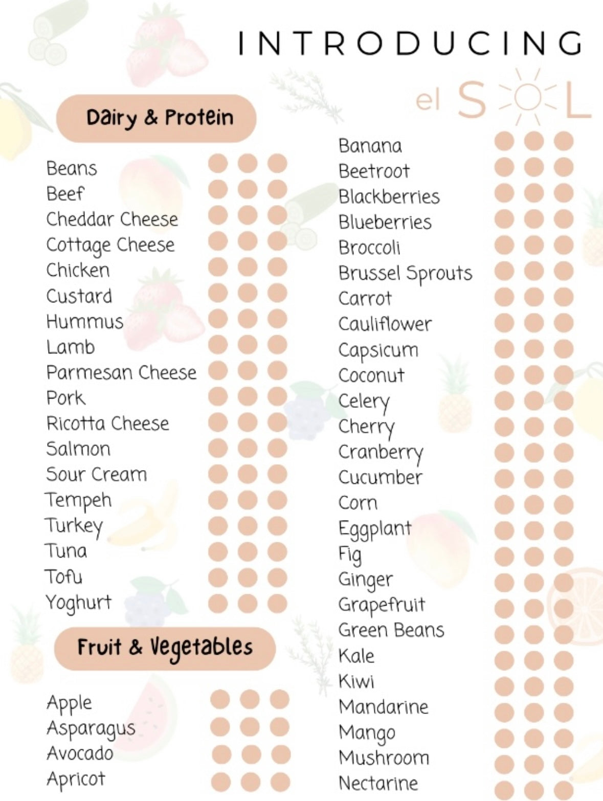 Introducing Solids List